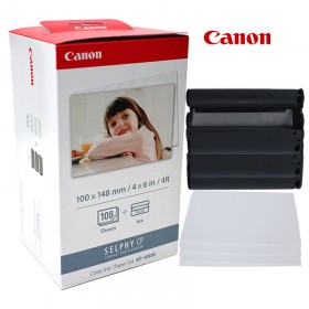 Set Canon KP-108IN cartucho y papel fotográfico original para impresoras selphy
