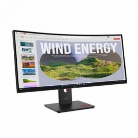 Monitor curvo lenovo thinkvision t34wd-40 34 1500r/wled wqhd/va/hdmi/dp/rj-45/usb-c/