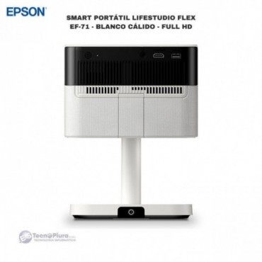 Proyector Epson Smart Portátil Lifestudio Flex EF-71 - Blanco Cálido - Full HD